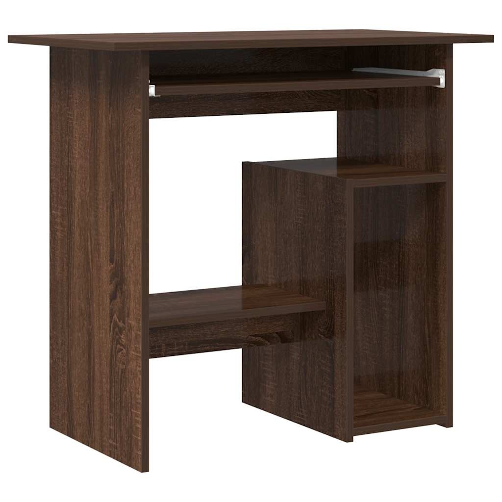 VidaXL Bureau 80x45x74 cm bewerkt hout bruin eikenkleur