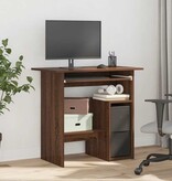 VidaXL Bureau 80x45x74 cm bewerkt hout bruin eikenkleur