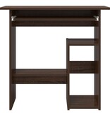 VidaXL Bureau 80x45x74 cm bewerkt hout bruin eikenkleur