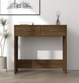 VidaXL Bureau 80x40x75 cm bewerkt hout bruin eikenkleur