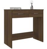 VidaXL Bureau 80x40x75 cm bewerkt hout bruin eikenkleur