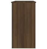 VidaXL Bureau 80x40x75 cm bewerkt hout bruin eikenkleur