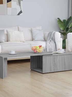VidaXL Salontafel 150x50x35 cm bewerkt hout grijs