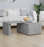 VidaXL Salontafel 150x50x35 cm bewerkt hout grijs