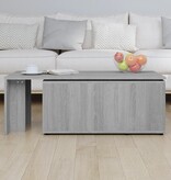 VidaXL Salontafel 150x50x35 cm bewerkt hout grijs
