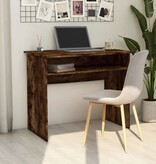 VidaXL Bureau 90x50x74 cm bewerkt hout gerookt eikenkleurig