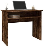 VidaXL Bureau 90x50x74 cm bewerkt hout gerookt eikenkleurig