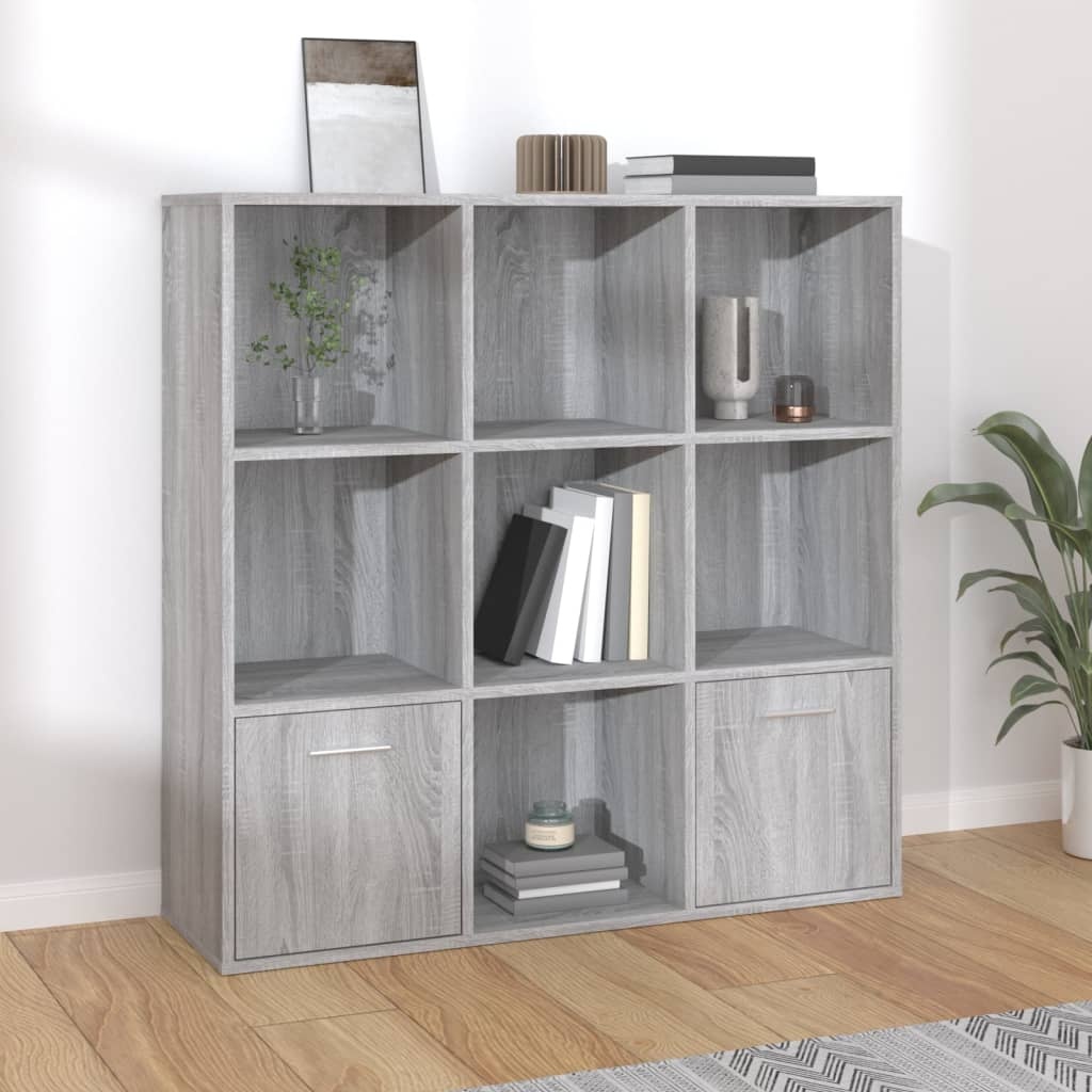 VidaXL Boekenkast 98x30x98 cm grijs sonoma eikenkleurig