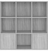 VidaXL Boekenkast 98x30x98 cm grijs sonoma eikenkleurig