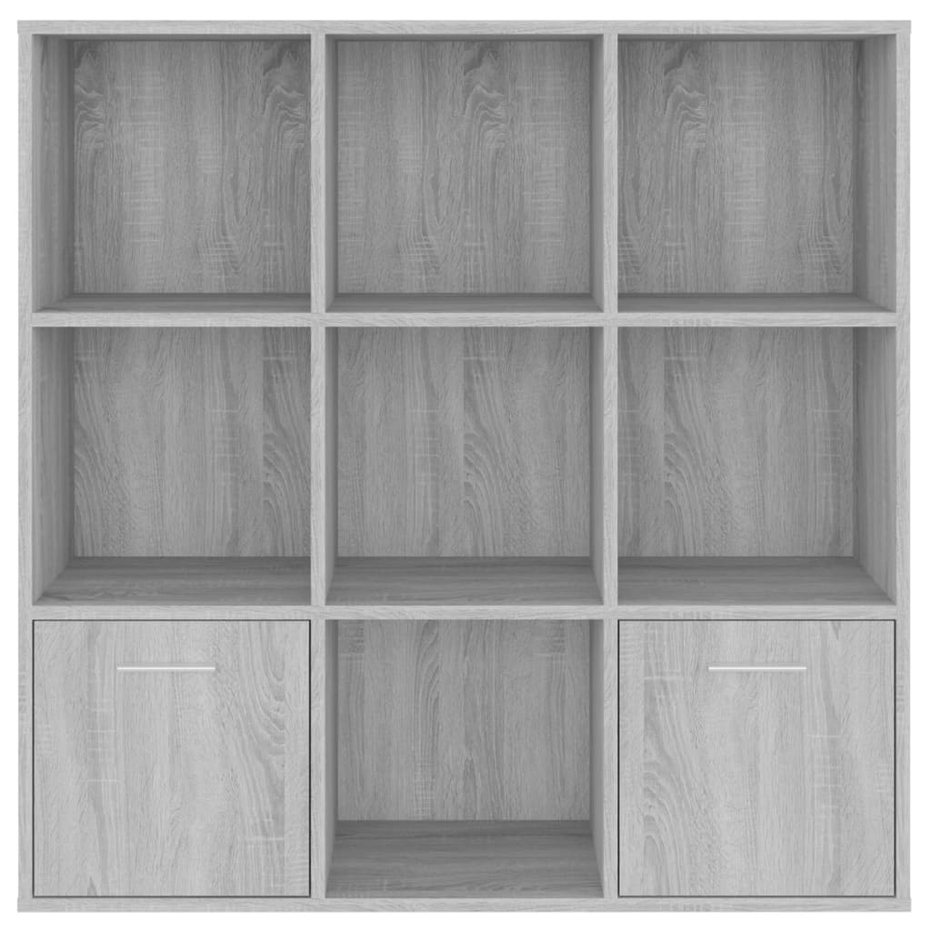 VidaXL Boekenkast 98x30x98 cm grijs sonoma eikenkleurig