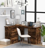 VidaXL Hoekbureau 145x100x76 cm bewerkt hout gerookt eikenkleurig