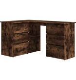 VidaXL Hoekbureau 145x100x76 cm bewerkt hout gerookt eikenkleurig