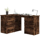 VidaXL Hoekbureau 145x100x76 cm bewerkt hout gerookt eikenkleurig
