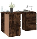VidaXL Hoekbureau 145x100x76 cm bewerkt hout gerookt eikenkleurig
