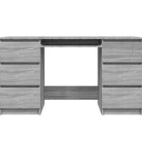 VidaXL Bureau 140x50x77 cm bewerkt hout grijs sonoma eikenkleurig