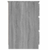 VidaXL Bureau 140x50x77 cm bewerkt hout grijs sonoma eikenkleurig