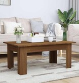 VidaXL Salontafel 100x60x42 cm bewerkt hout bruin eikenkleur