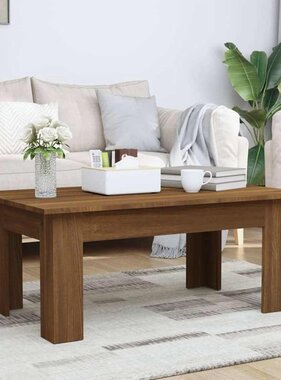 VidaXL Salontafel 100x60x42 cm bewerkt hout bruin eikenkleur