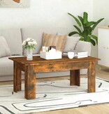 VidaXL Salontafel 100x60x42 cm bewerkt hout gerookt eikenkleurig