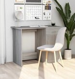 VidaXL Bureau 100x50x76 cm bewerkt hout grijs sonoma eikenkleurig