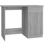 VidaXL Bureau 100x50x76 cm bewerkt hout grijs sonoma eikenkleurig