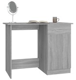 VidaXL Bureau 100x50x76 cm bewerkt hout grijs sonoma eikenkleurig