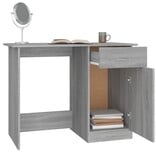 VidaXL Bureau 100x50x76 cm bewerkt hout grijs sonoma eikenkleurig