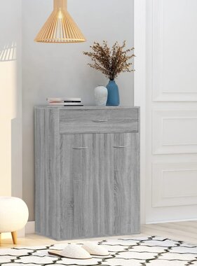 VidaXL Schoenenkast 60x35x84 cm bewerkt hout grijs sonoma