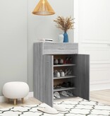 VidaXL Schoenenkast 60x35x84 cm bewerkt hout grijs sonoma