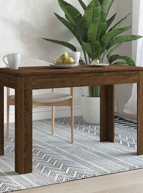 VidaXL Eettafel 120x60x76 cm bewerkt hout bruin eikenkleur