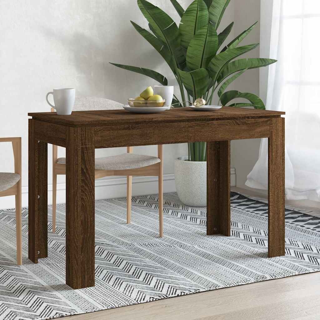 VidaXL Eettafel 120x60x76 cm bewerkt hout bruin eikenkleur