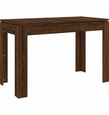 VidaXL Eettafel 120x60x76 cm bewerkt hout bruin eikenkleur