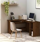VidaXL Hoekbureau 120x140x75 cm bewerkt hout bruin eikenkleur