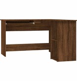 VidaXL Hoekbureau 120x140x75 cm bewerkt hout bruin eikenkleur