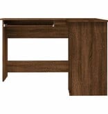 VidaXL Hoekbureau 120x140x75 cm bewerkt hout bruin eikenkleur