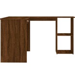 VidaXL Hoekbureau 120x140x75 cm bewerkt hout bruin eikenkleur