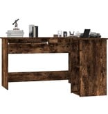 VidaXL Hoekbureau 120x140x75 cm bewerkt hout gerookt eikenkleurig