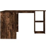 VidaXL Hoekbureau 120x140x75 cm bewerkt hout gerookt eikenkleurig