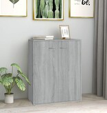 VidaXL Dressoir 60x30x75 cm bewerkt hout grijs sonoma eikenkleurig