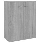 VidaXL Dressoir 60x30x75 cm bewerkt hout grijs sonoma eikenkleurig