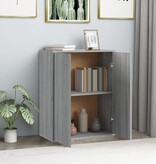 VidaXL Dressoir 60x30x75 cm bewerkt hout grijs sonoma eikenkleurig