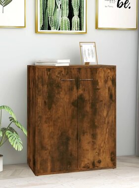 VidaXL Dressoir 60x30x75 cm bewerkt hout gerookt eikenkleurig