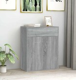 VidaXL Dressoir 60x30x75 cm bewerkt hout grijs sonoma eikenkleurig