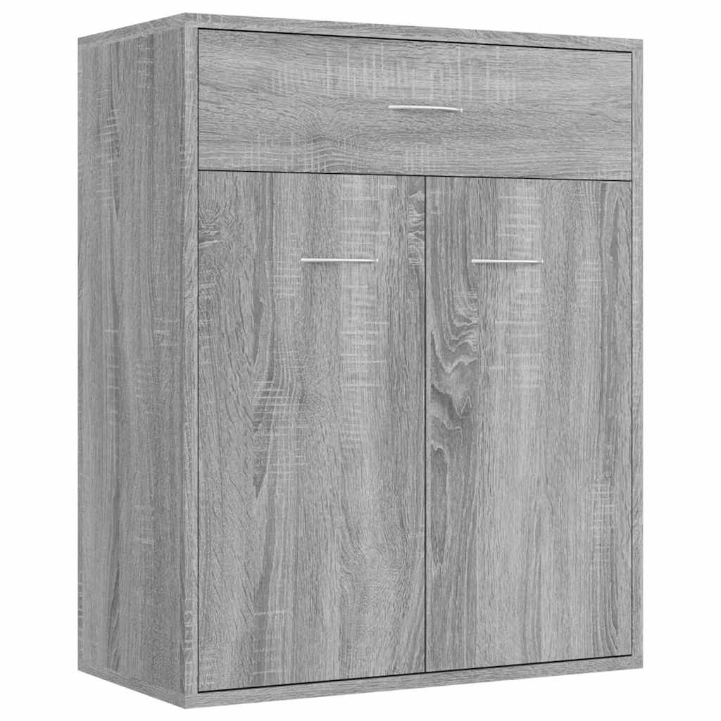 VidaXL Dressoir 60x30x75 cm bewerkt hout grijs sonoma eikenkleurig