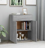 VidaXL Dressoir 60x30x75 cm bewerkt hout grijs sonoma eikenkleurig