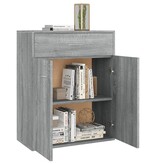 VidaXL Dressoir 60x30x75 cm bewerkt hout grijs sonoma eikenkleurig
