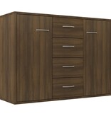 VidaXL Dressoir 88x30x65 cm bewerkt hout bruin eikenkleur