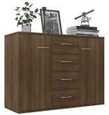 VidaXL Dressoir 88x30x65 cm bewerkt hout bruin eikenkleur
