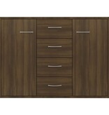VidaXL Dressoir 88x30x65 cm bewerkt hout bruin eikenkleur