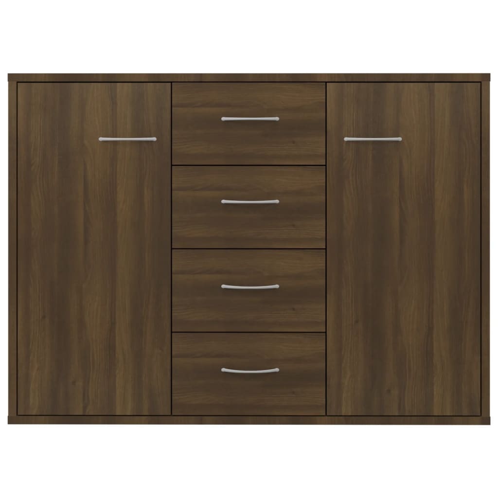 VidaXL Dressoir 88x30x65 cm bewerkt hout bruin eikenkleur